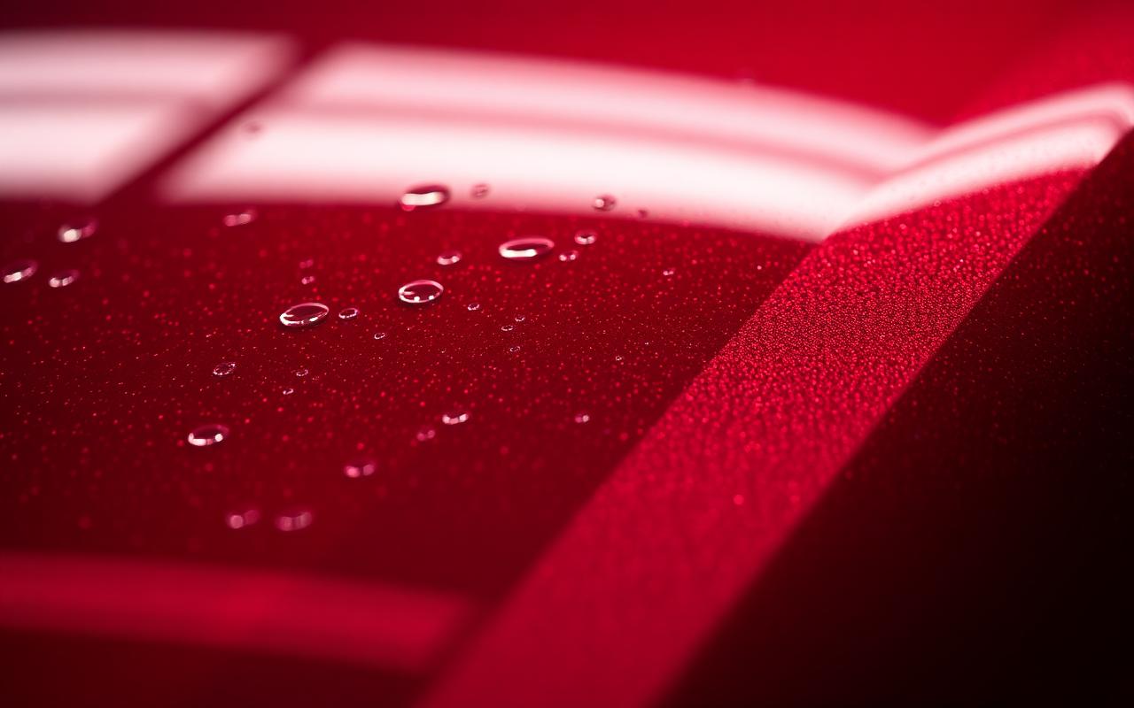Macro detail van rode metallic autolak